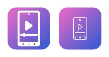 ícone de vetor de player de vídeo