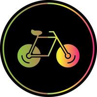 bicicleta glifo vencimento cor ícone vetor