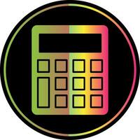calculadora glifo vencimento cor ícone vetor