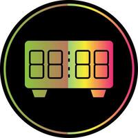 digital relógio glifo vencimento cor ícone vetor