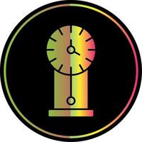 vintage relógio glifo vencimento cor ícone vetor