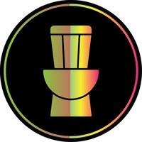 banheiro glifo vencimento cor ícone vetor