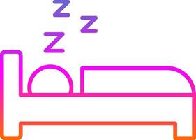 ícone de gradiente de linha de sono vetor