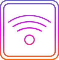 ícone de gradiente de linha wifi vetor