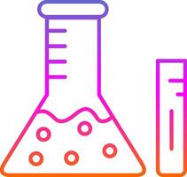 ícone de gradiente de linha de química vetor