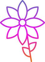 ícone de gradiente de linha de flor vetor