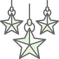 Natal Estrela verde luz potra ícone vetor