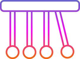 ícone de gradiente de linha de pêndulo vetor