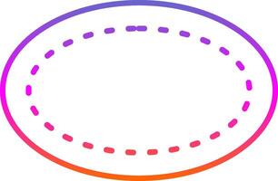 oval linha gradiente ícone vetor