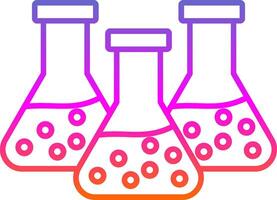 ícone de gradiente de linha de química vetor