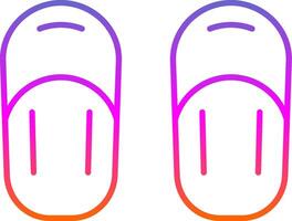 ícone de gradiente de linha de sandália vetor