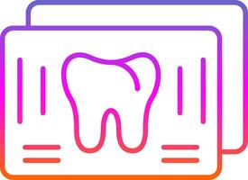 ícone de gradiente de linha de raio x vetor