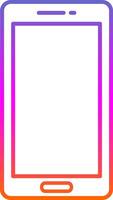 ícone de gradiente de linha de telefone móvel vetor