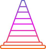 ícone de gradiente de linha de cone vetor