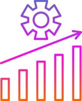 ícone de gradiente de linha de gerenciamento vetor