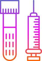 ícone de gradiente de linha de injeção vetor