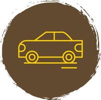 raça carro linha círculo amarelo ícone vetor