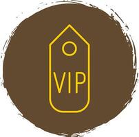 vip passar linha círculo amarelo ícone vetor