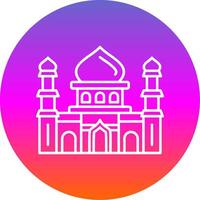 mesquita linha gradiente círculo ícone vetor
