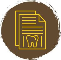 dental registro linha círculo amarelo ícone vetor