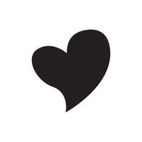 ícone de coração. isolado sobre fundo branco. símbolo de amor. vetor