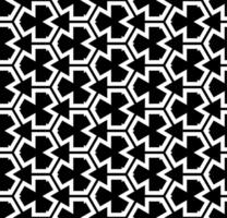 padrão abstrato sem costura preto e branco. fundo e pano de fundo. projeto ornamental em tons de cinza. ornamentos em mosaico. ilustração gráfica vetorial. vetor