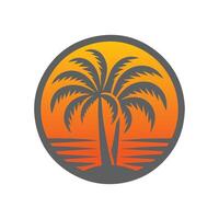 Palma árvore logotipo elemento, Palma árvore logotipo modelo, Palma árvore logotipo vetor ilustração
