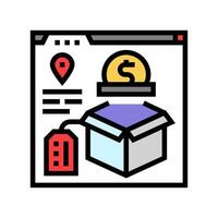 dropshipping cor ícone vetor ilustração