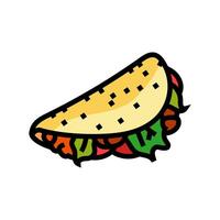 taco velozes Comida cor ícone vetor ilustração