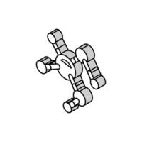 molécula química isométrico ícone vetor ilustração