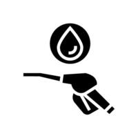 diesel óleo indústria glifo ícone vetor ilustração