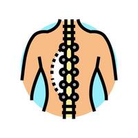 escoliose cirurgia cirurgia hospital cor ícone vetor ilustração