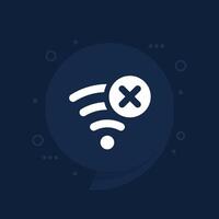 não Wi-fi conexão ícone para rede vetor