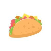 ilustração tacos plano Projeto estilo isolado branco fundo vetor