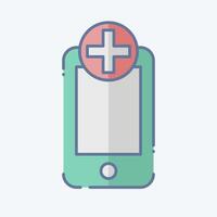 ícone médico aplicativo. relacionado para médico símbolo. rabisco estilo. simples Projeto editável. simples ilustração vetor