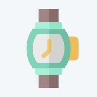 ícone relógio de pulso. relacionado para joalheria símbolo. plano estilo. simples Projeto editável. simples ilustração vetor