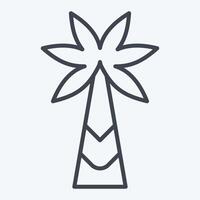 ícone Palma árvore. relacionado para Quênia símbolo. linha estilo. simples Projeto editável. simples ilustração vetor