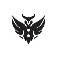 Fénix pássaro mascote logotipo jogos vetor ilustração