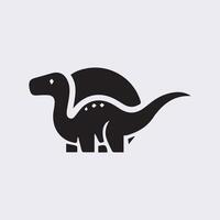 Preto dinossauro silhuetas, dinossauro logotipo ícone vetor