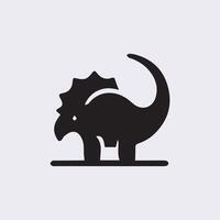 Preto dinossauro silhuetas, dinossauro logotipo ícone vetor