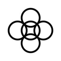 geométrico padronizar ícone vetor. geométrico figura ilustração placa. porta-copos estêncil símbolo ou logotipo. vetor