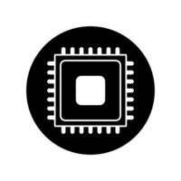 microchip vetor ícone. CPU ilustração símbolo. testemunho placa.