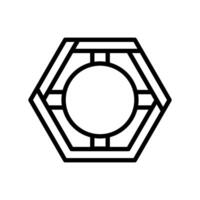 geométrico padronizar ícone vetor. geométrico figura ilustração placa. porta-copos estêncil símbolo ou logotipo. vetor