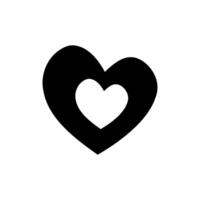 coração ícone vetor. amor ilustração placa. romance símbolo. vetor
