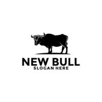 criativo touro búfalo silhueta logotipo vetor , touro logotipo Projeto modelo