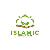 muçulmano aprender logotipo, islamismo Aprendendo logotipo modelo, islâmico meios de comunicação vetor ilustração