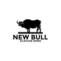 criativo selvagem touro búfalo silhueta vetor logotipo , touro logotipo Projeto modelo