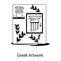 na moda grego obra de arte vetor