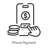 na moda telefone Forma de pagamento vetor