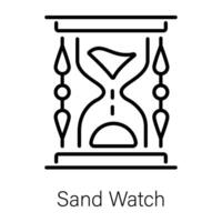 relógio de areia na moda vetor